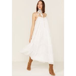 NWT Show Me Your Mumu Gracie White Tiered Midi Dress XS